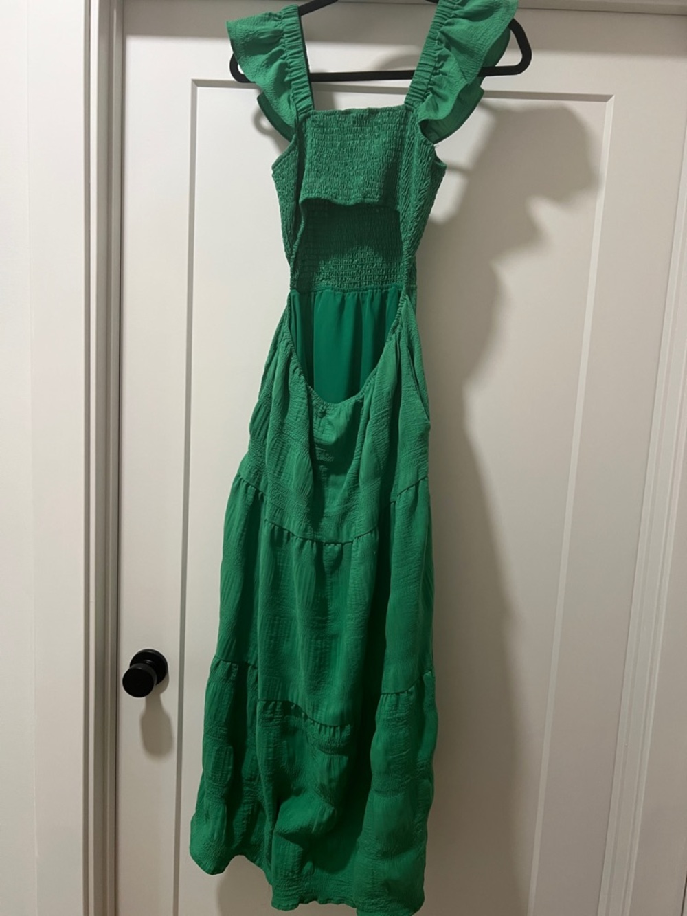 Green Ruffled Sundress - Women's Sleeveless Maxi Dress